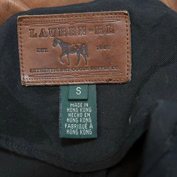 Vtg Lauren Ralph Lauren Black Riding Duster Trench Coat Womens Size Small - Picture 2 of 9